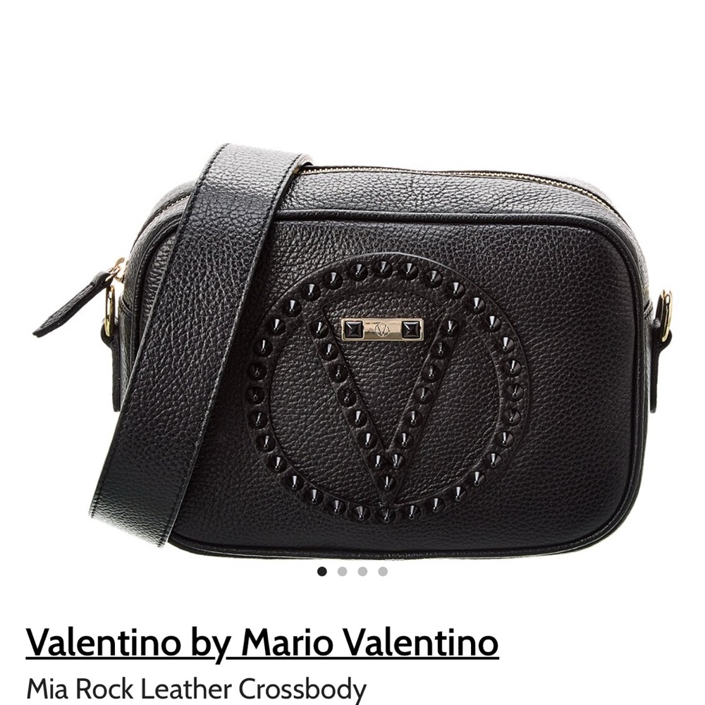 Valentino by Mario Valentino Black Mia Rock Crossbody Bag NWT!